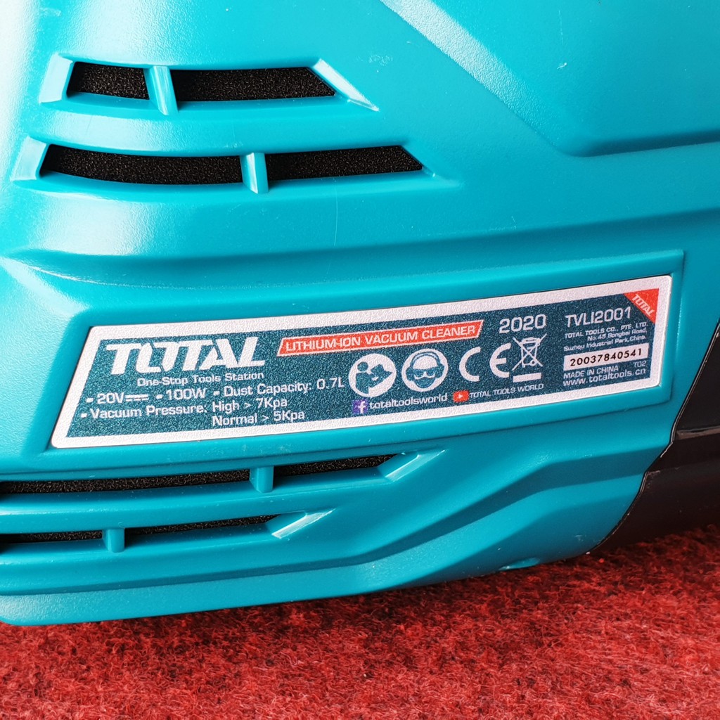 Máy hút bụi cầm tay dùng pin 20V Total TVLI2001