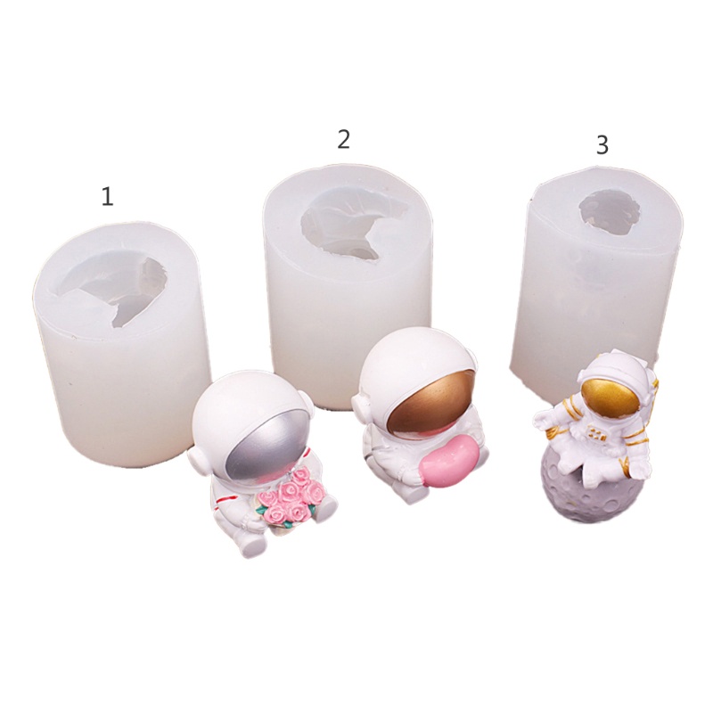 Khuôn silicone làm nến thơm hình phi hành gia