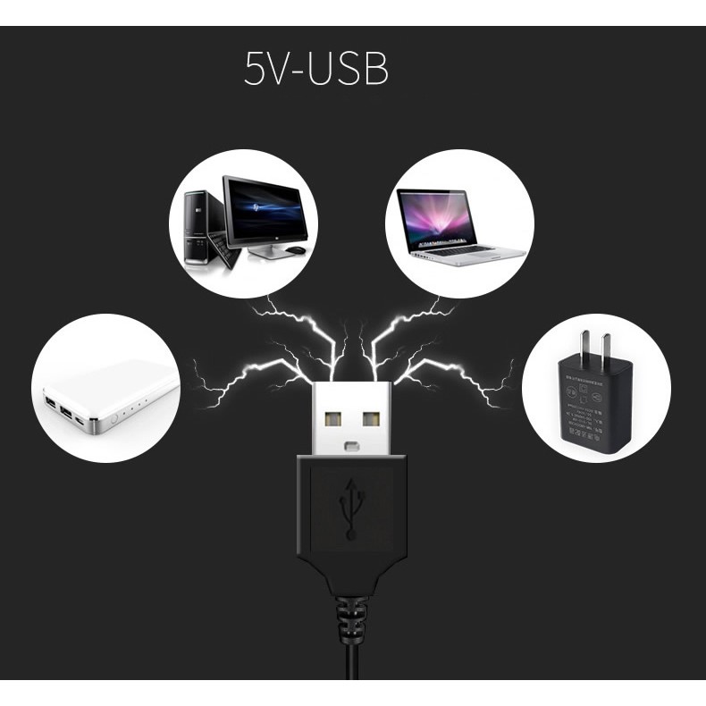 Đèn LED thanh máng chống chói mắt, chống cận có nguồn cổng USB và công tắc