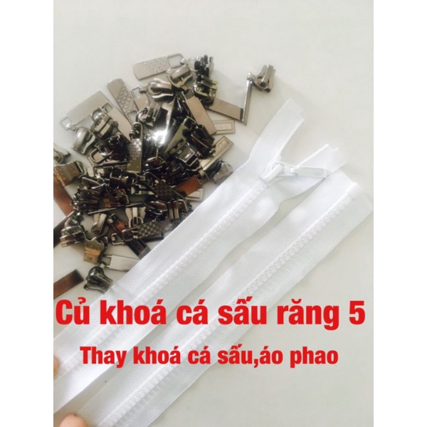 10 chiếc đầu khoá răng 5 thay khoá áo phao áo khoác