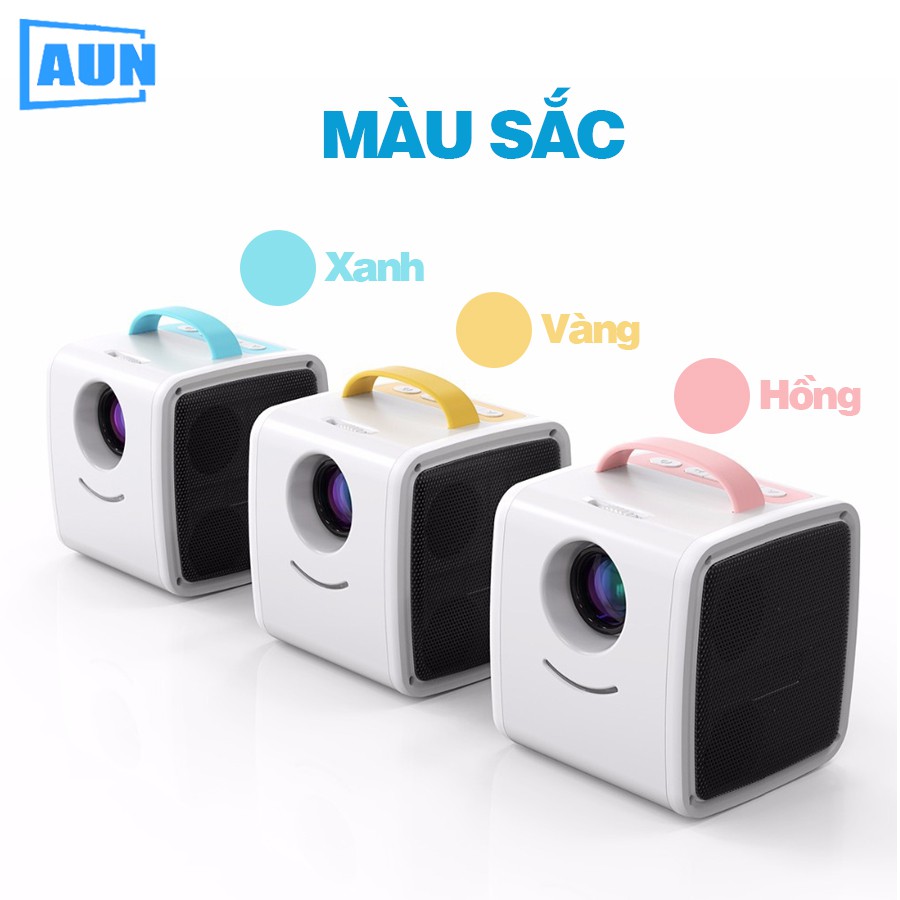 [Mã ELMS05 giảm 5% đơn 300k]Máy chiếu mini Aun C40s - Hỗ trợ video fullHD - tặng dây HDMI - Kết nối máy tính, điện thoại