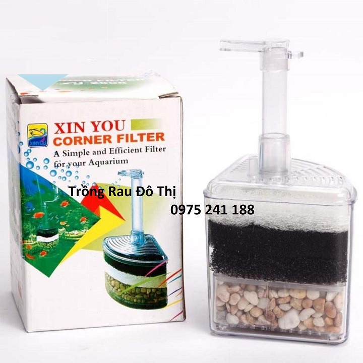 Lọc sủi vi sinh cao cấp XY-2010 để góc bể thủy sinh