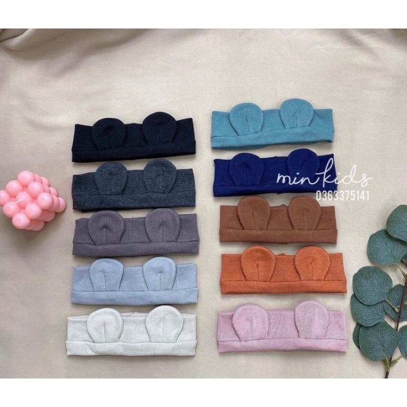 Băng đô tai gấu, turban tai gấu kiểu Hàn cho bé