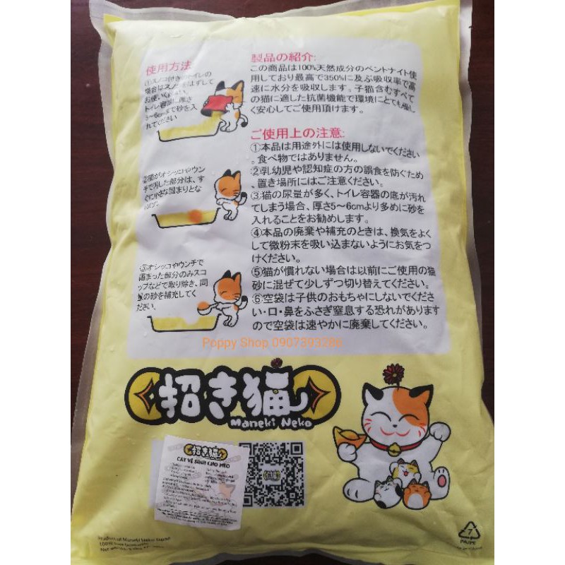 Cát Vệ Sinh Maneki Neko Cho Mèo Hàng Tốt Giá Bình Dân Bao 5 Lit x 2