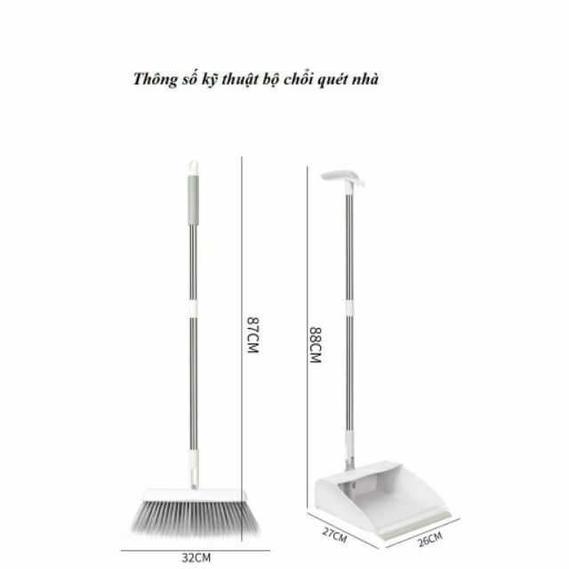 Bộ chổi quét nhà thông minh gấp gọn
