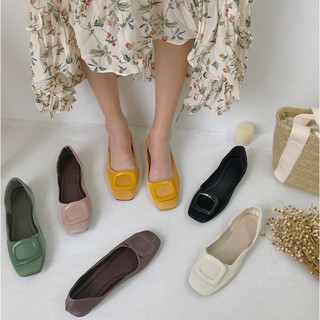Giày búp bê nữ tính ô vuông
