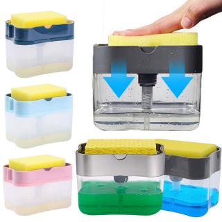 Hộp đựng xà bông rửa chén tự động bơm có ngăn đựng mút xốp