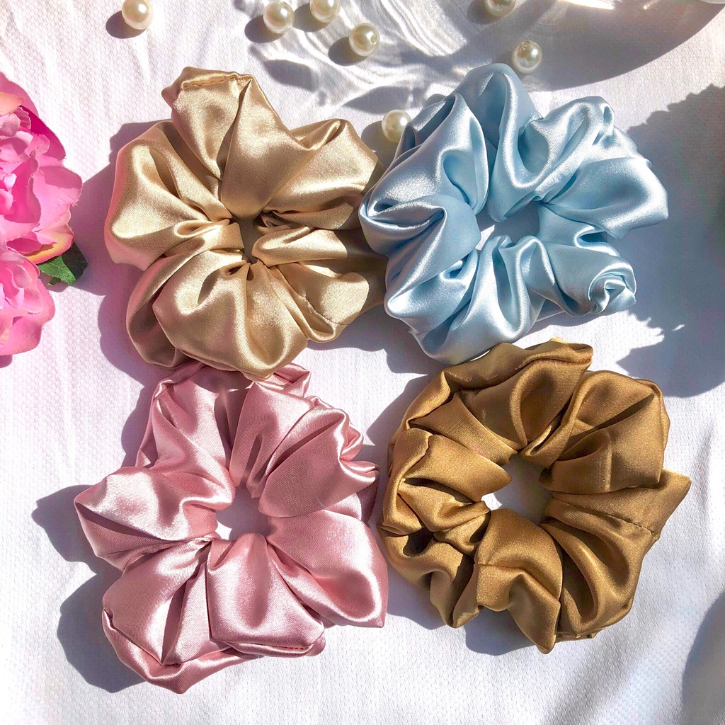 Scrunchies màu pastel siêu xinh