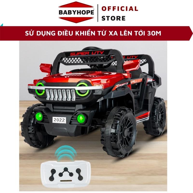 Xe ô tô điện cho bé địa hình UTV 2022 , Xe điện cho bé tích hợp chế độ tự lái và điều khiển tải trọng &gt;60kg BABYHOPE