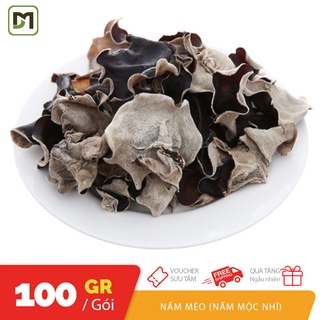 Túi 100gr nấm mèo nấm mộc nhĩ khô nguyên liệu chế biến món ăn