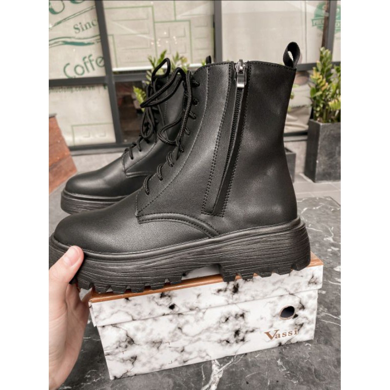 GIÀY BOOT cổ cao dây kéo