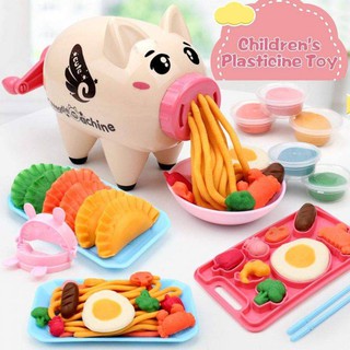 Đồ chơi đất nặn làm bún hình chú heo con cho các bé
