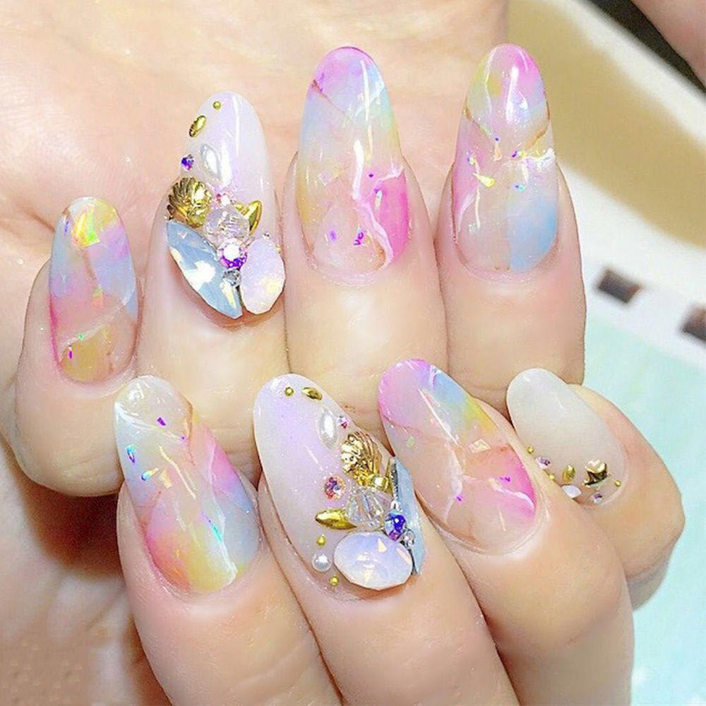 Hạt Kim Sa Vỏ Sò 3D Lấp Lánh Trang Trí Móng Nghệ Thuật DIY