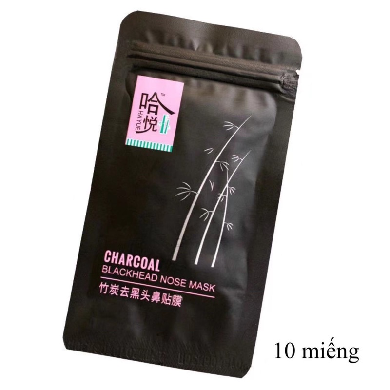 Miếng dán lột mụn HAYUE than tre hoạt tính làm sạch sâu giảm mụn đầu đen cho vùng mũi