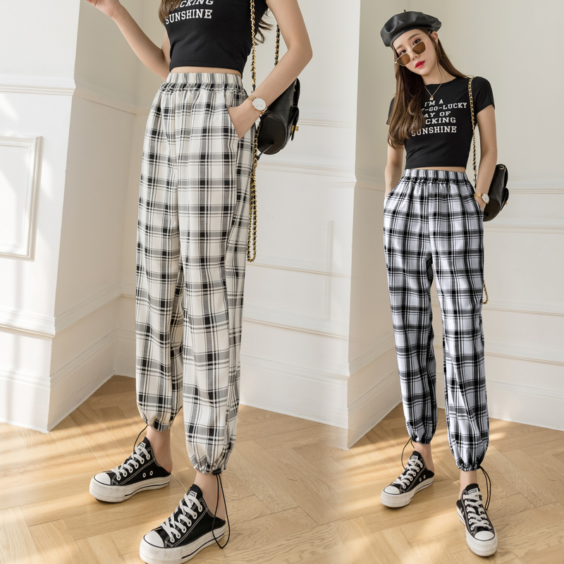 Quần Dài Eo Cao Dáng Rộng Kẻ Ca-Rô Trẻ Trung Hợp Thời Trang 2021 | BigBuy360 - bigbuy360.vn