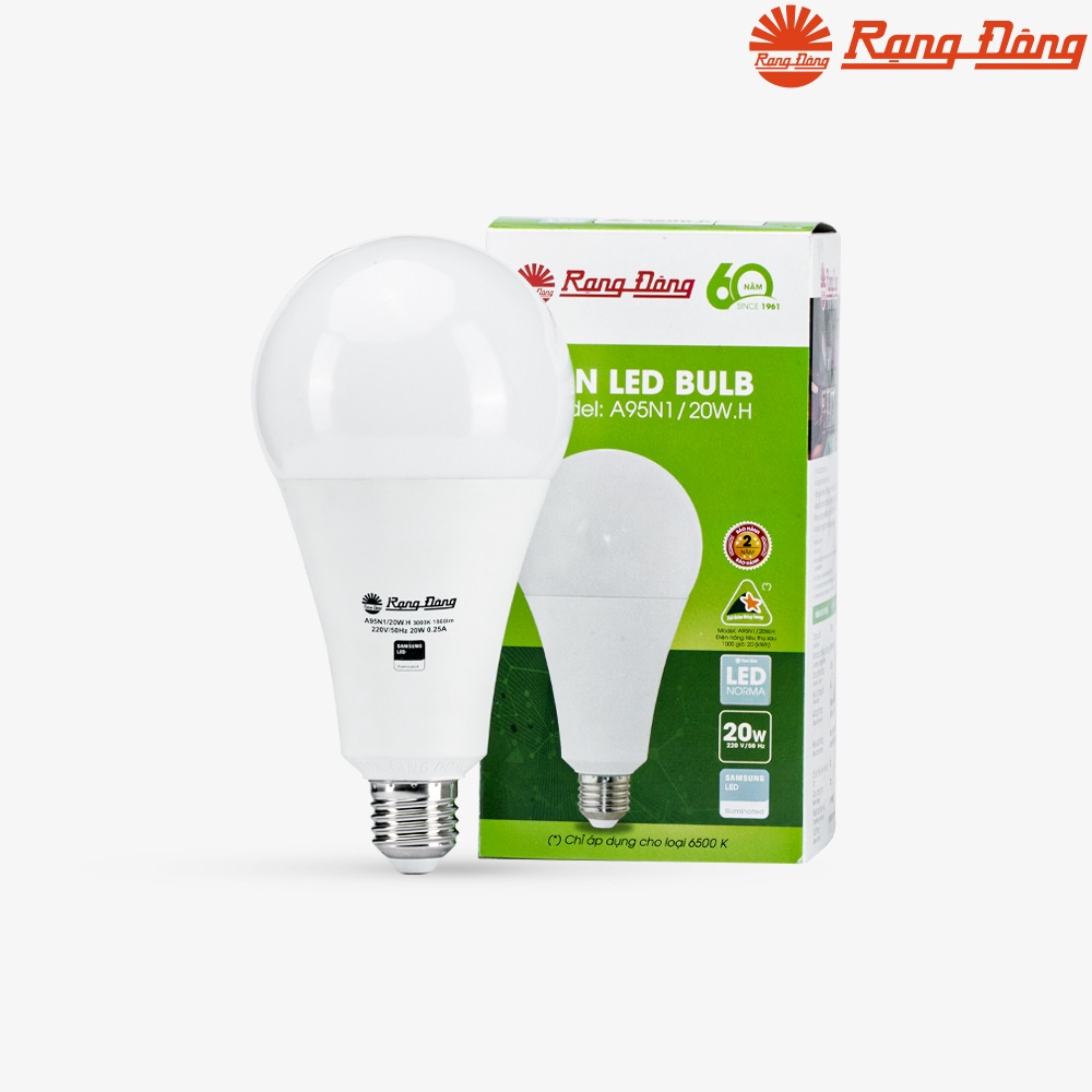 Bóng đèn led tròn 20w Rạng Đông