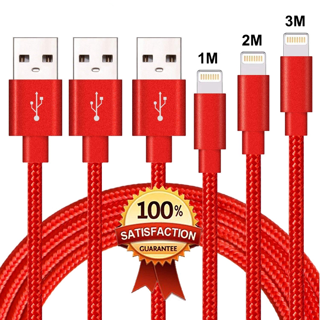 Dây Cáp Sạc/Truyền Dữ Liệu Nhanh Đầu Usb 1m 2m 3m Cho Ipad Iphone Xs X 5 6 6s 7plus 8 Plus