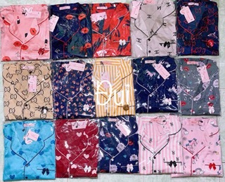 Đồ bộ lụa satin Flamingo (đùi)