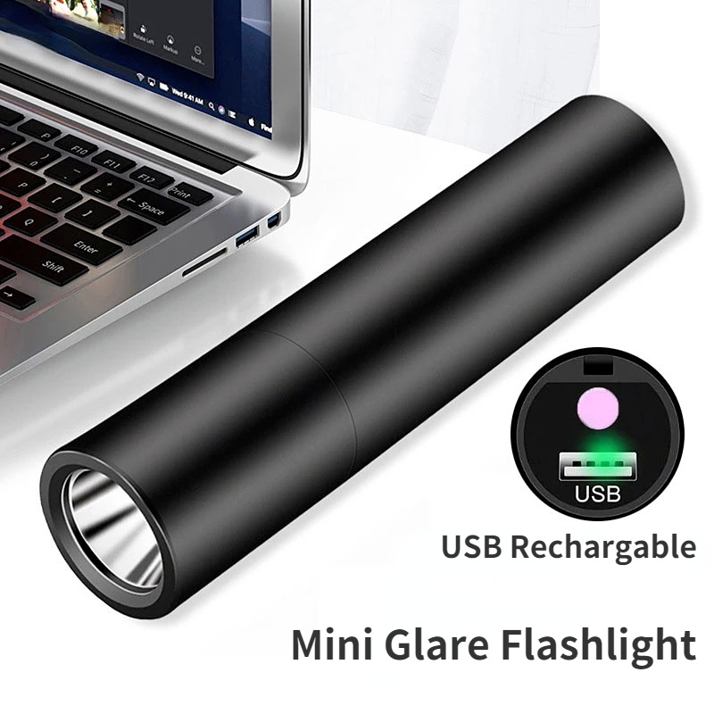 Đèn Pin LED Mini Sạc USB Chống Nước Có Thể Sạc Lại Dùng Cho Hoạt Động Ngoài Trời