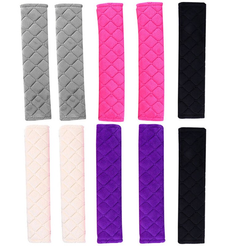 Set 2 đệm bọc dây an toàn bằng nhung mềm gắn dây đai an toàn cho xe hơi/ xe tải/ suv/ máy bay