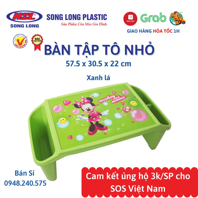 Bàn tập tô màu trẻ em, Bàn học nhựa đa năng cho bé ngồi chơi, học bài, tập ăn size nhỏ