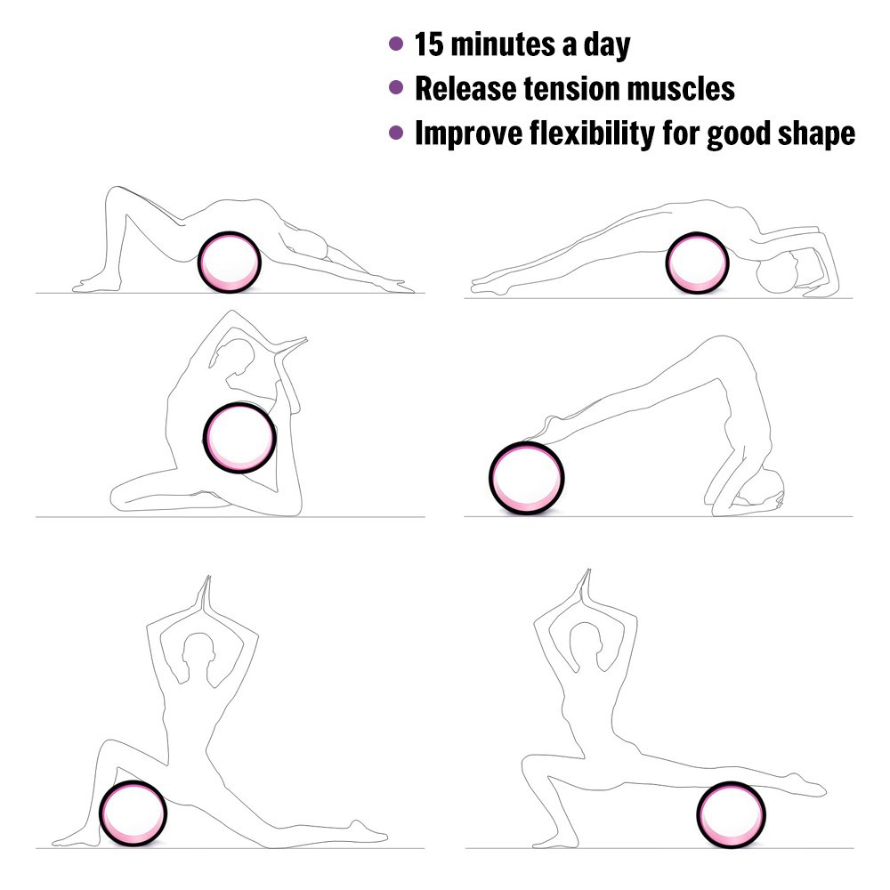 Bánh Xe Hỗ Trợ Tập Yoga 12.5 &quot;X 5&quot;