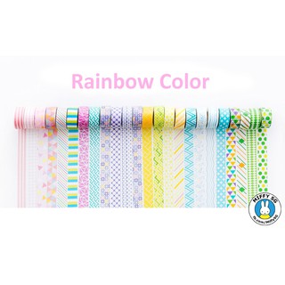 Set 4 cuộn mini Washi tape CẦU VỒNG