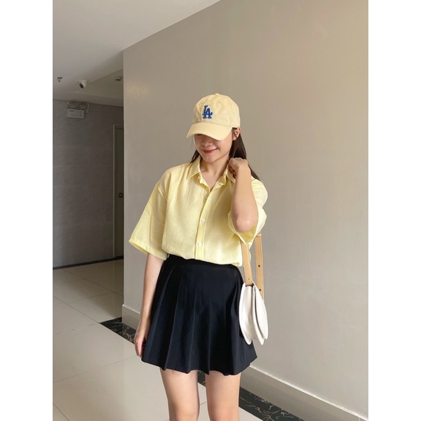 [Ảnh thật/Sẵn]Áo SƠMI KẺ SỌC CHẤT XỐP NHIỀU MÀU form oversize