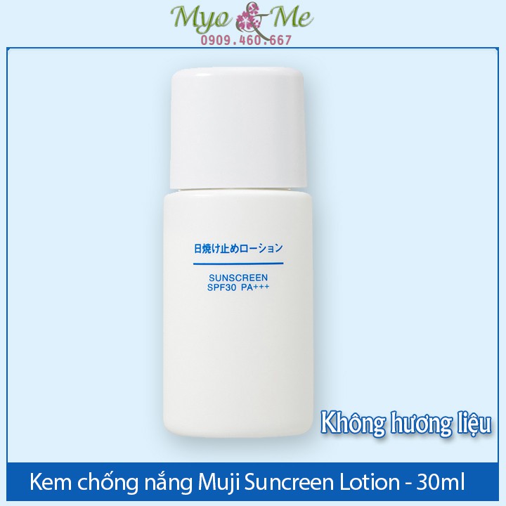 (HSD 10/2021) Kem chống nắng Muji Sunscreen Lotion 30ml