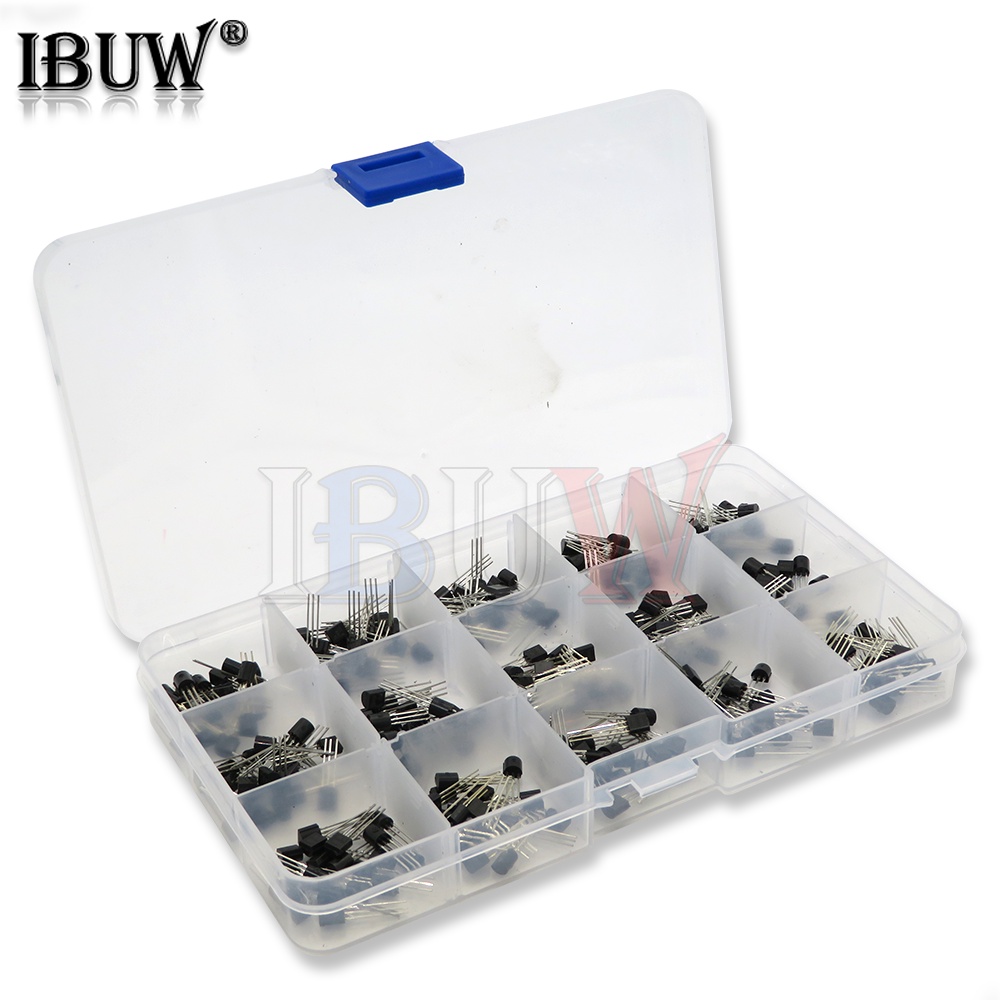 Bộ 300 Món Phụ Kiện Cho 2N2222 S9012 S9013 S9014 S8050 S8550 2N3904 2N3906 2N5401 2N5551 A42 A92 A1015 C1815 13001 15Value