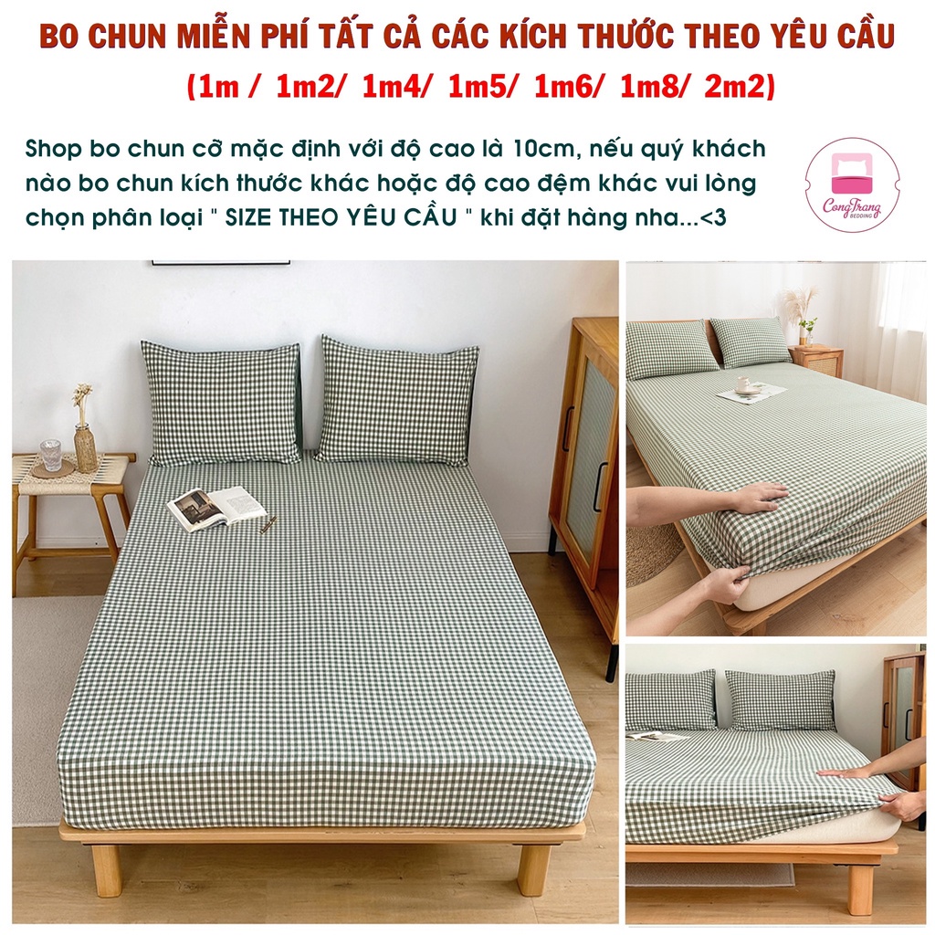 Ga Gối Cotton Tici Kẻ Mẫu Mới Nhất  (01 Ga, 02 Vỏ Gối Nằm)  -  Nhập Khẩu Không bai xù, Không phai màu | BigBuy360 - bigbuy360.vn