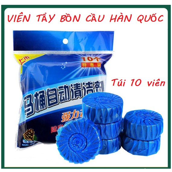 10 Viên khử mùi tẩy bồn cầu toilet siêu sạch bóng, Sáp chống ố vàng mùi hôi của nước bẩn diệt sạch vi khuẩn gây hại