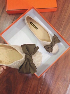 Giày bệt thắt nơ