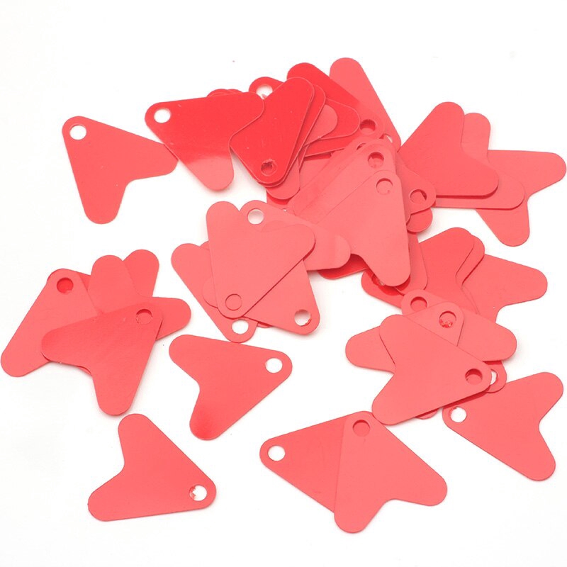 Set 100 Mồi Giả Nhử Cá Bằng Nhựa Đính Kim Sa Màu Đỏ