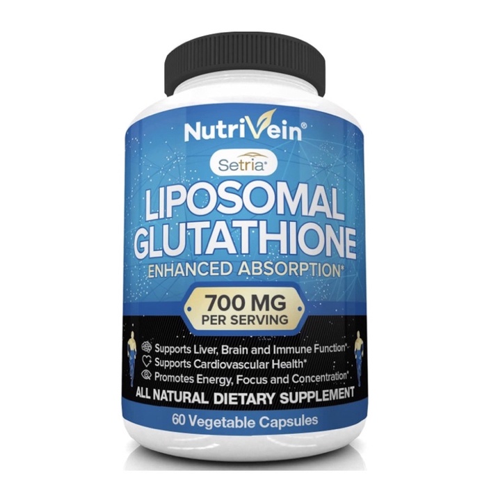Dưỡng sáng, trắng da với NutriVein Liposomal Glutathione 60 viên