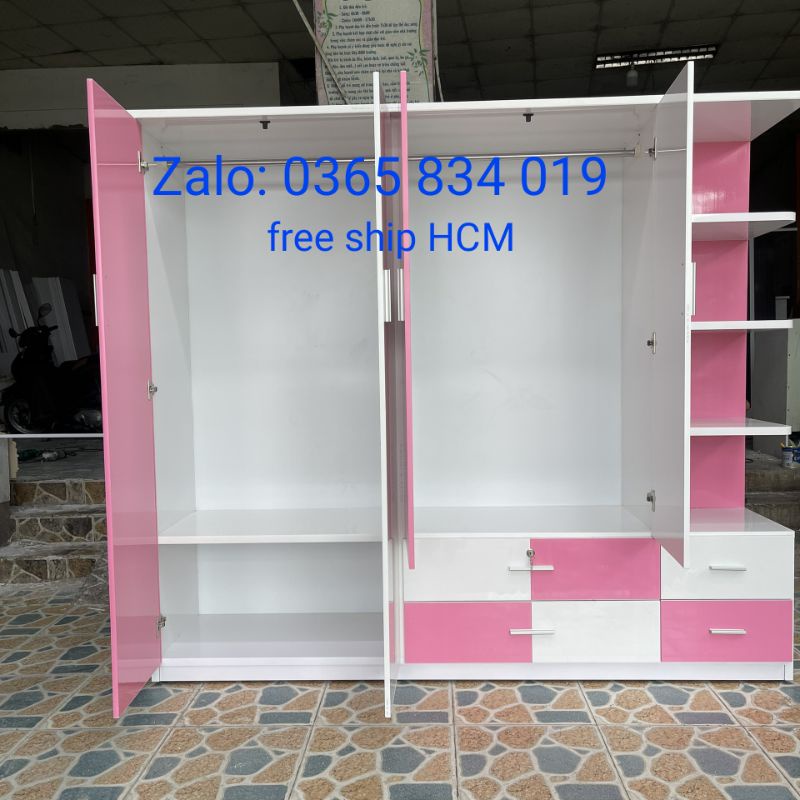 Tủ quần áo nhựa đài loan ngang 2m05 cao 1m8 sâu 48