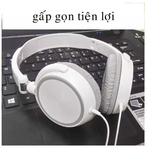 Tai nghe chụp tai F10 Màu Trắng có thể gấp gọn