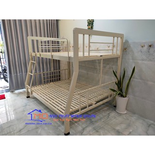 Giường sắt 2 tầng hộp trên 1m4 dưới 1m6, tháo lắp dễ dàng