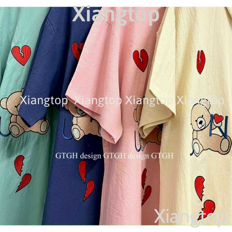 áo sơ mi in gấu DT00011 xiangtop | BigBuy360 - bigbuy360.vn