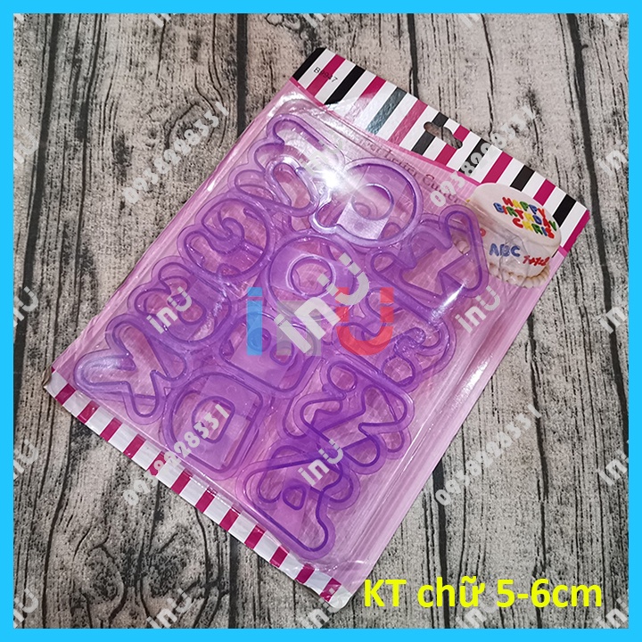 HCM - Khuôn cutter chữ cái, chữ số làm bánh quy, cắt fondant chữ trang trí bánh kem, bánh cupcake