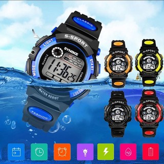 Đồng Hồ Điện Tử Đeo Tay Chống Nước Có Đèn Led Cho Bé