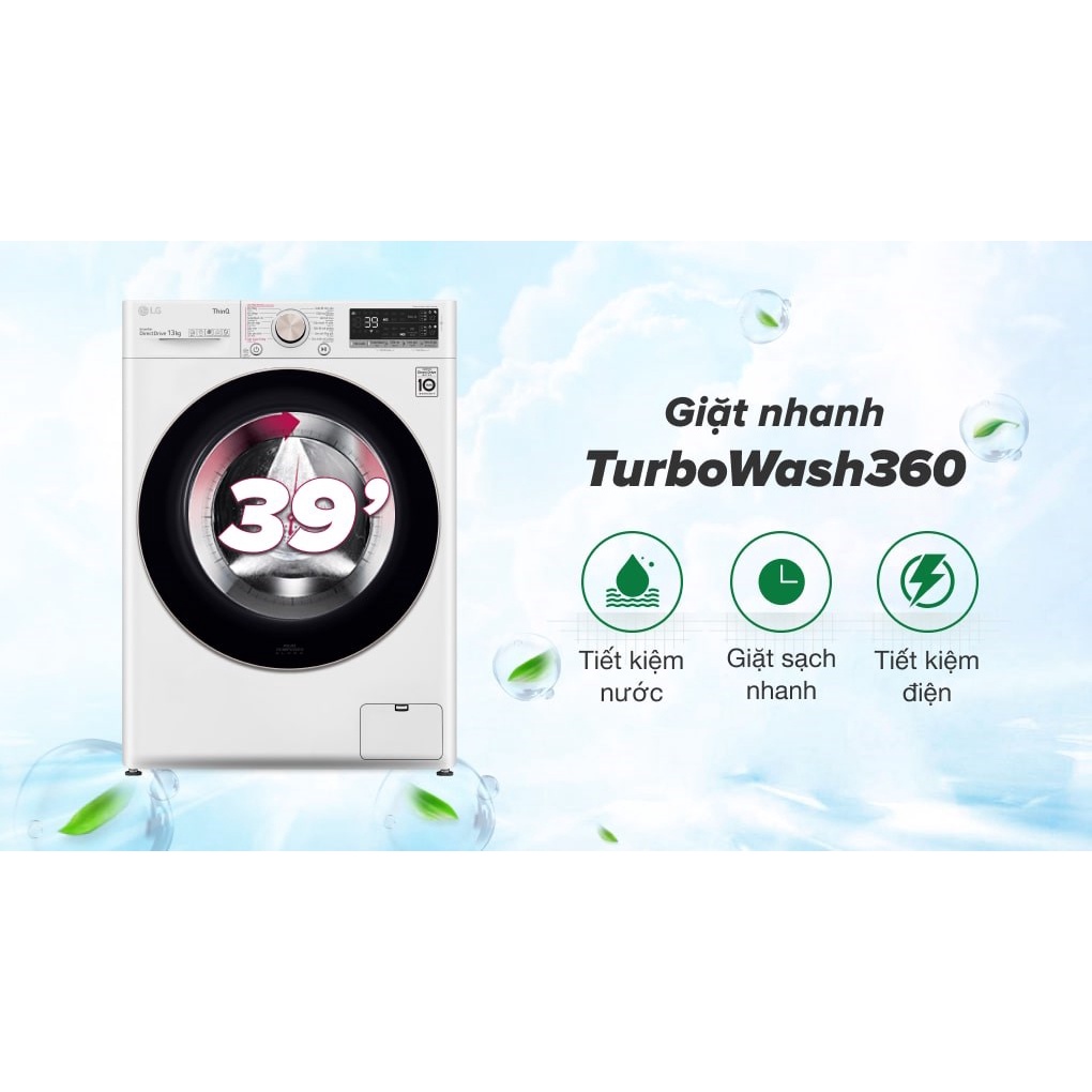 Máy giặt thông minh lồng ngang LG AI DD 13kg FV1413S3WA Điện Máy Hải Đăng HN