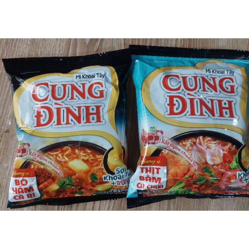 5 gói mì cung đình khoai tây cung đình thịt bằm cà chua,bò hầm cà ri gói 80g