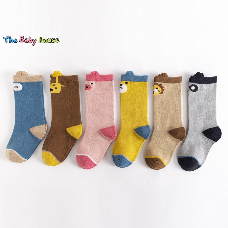 Vớ Dài Trẻ Em  𝐅𝐑𝐄𝐄𝐒𝐇𝐈𝐏 Tất Cotton Họa Tiết Hoạt Hình Siêu Dễ Thương Cho Bé