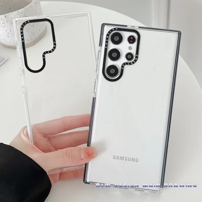 Ốp Điện Thoại Mềm Trong Suốt Đơn Giản Sang Trọng Cho Samsung S20 S21 S22 S20Ultra S21Ultra S22Ultra S20+ S21+ S22+ Plus