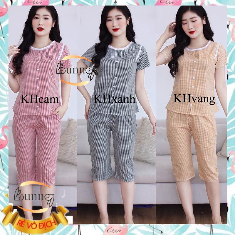 QUẦN ÁO MẶC Ở NHÀ NỮ CHẤT LIỆU KATE HÀN NHẸ MÁT TAY CỘ QUẦN LỬNG CỔ TRÒN VIỀN ZEN