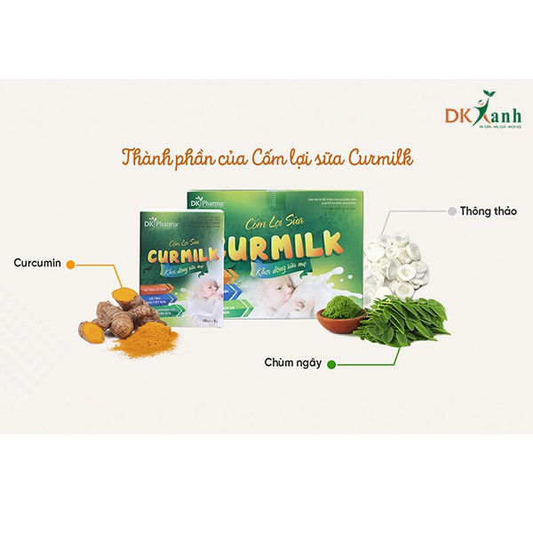 Cốm lợi sữa Curmilk – Hỗ trợ tăng tiết sữa tự nhiên, ngăn ngừa tắc tia sữa, áp xe, mẹ nhiều sữa, bé tăng cân (20 gói)