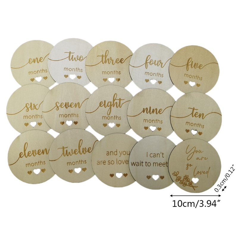 Set 15 Tấm Thẻ Ghi Âm Dùng Làm Đạo Cụ Chụp Ảnh Kỷ Niệm Cho Bé Sơ Sinh