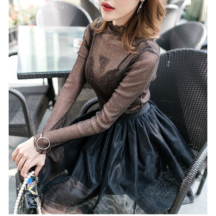 Áo lưới trong suốt áo ren xuyên thấu Quảng Chầu hàng dệt, ôm body sexy 9 kiểu mới lạ | BigBuy360 - bigbuy360.vn