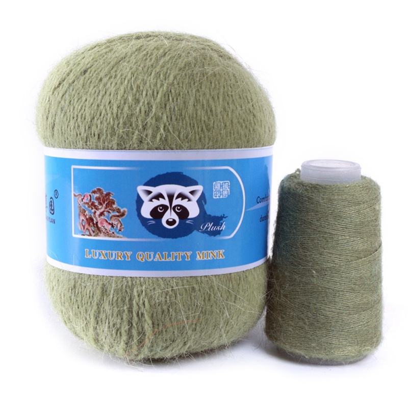 Bộ 2 Cuộn Len Lông Chồn Nhiều Màu Sắc 50g + 20g